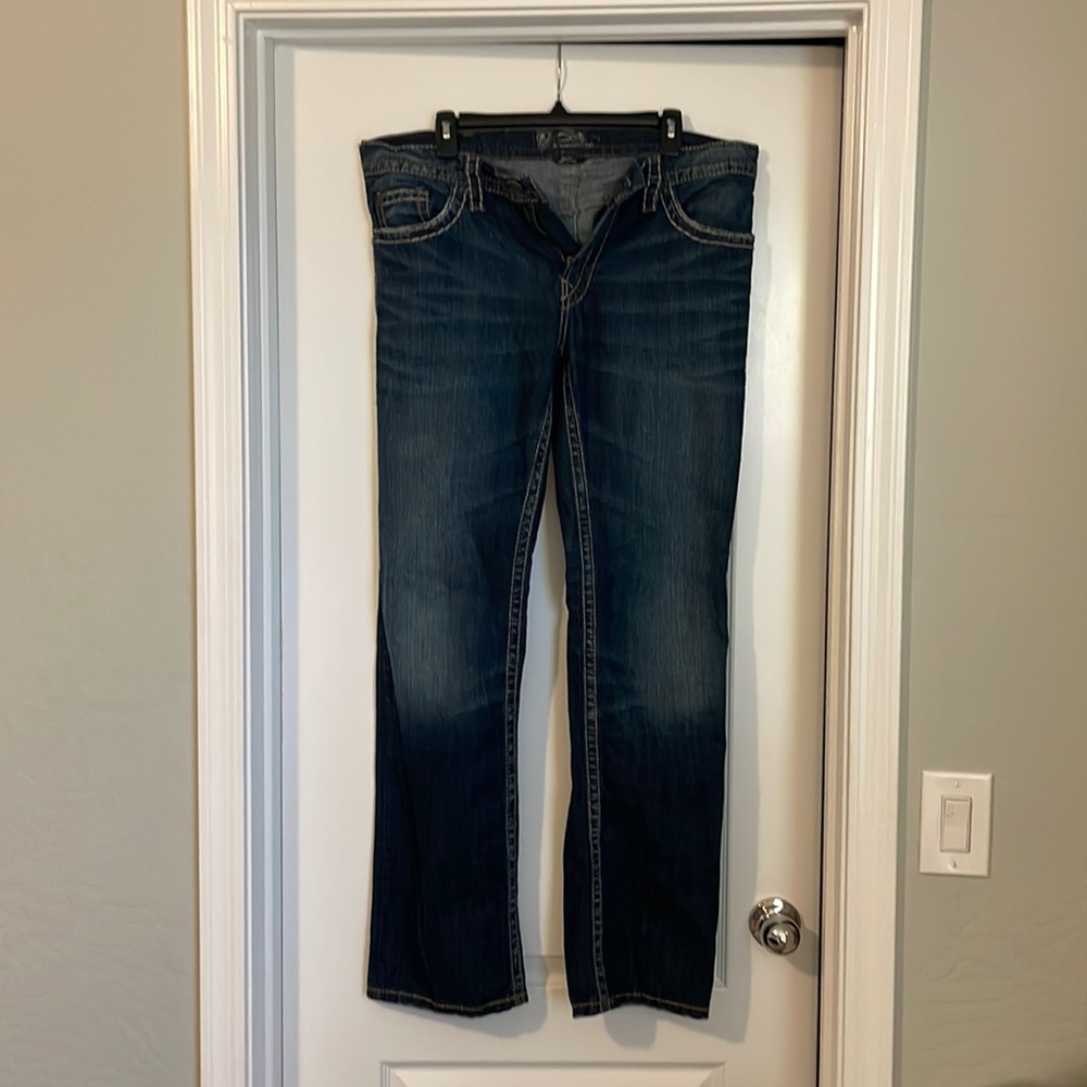 Silver Nash Dark Jeans 33x34